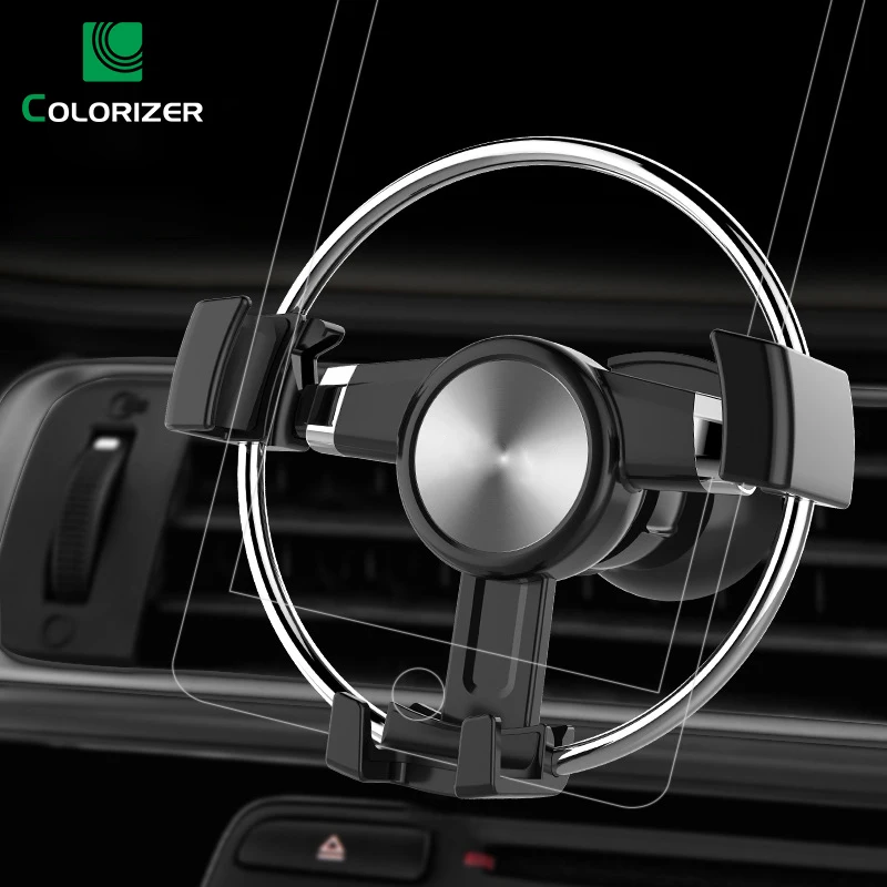 

Universal Car Holder For Smartphone 360 Degrees Rotation Gravity Round Car Phone Holder in Car Air Vent Mount For iPhone Samsung