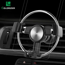 Universal Car Holder For Smartphone 360 Degrees Rotation Gravity Round Car Phone Holder in Car Air Vent Mount For iPhone Samsung usams cd47 creative 2 in 1 wireless charging gravity car air vent mount for smartphone