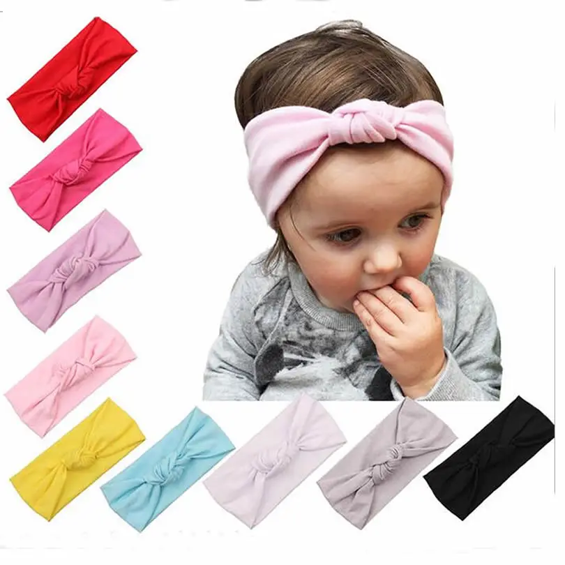 

Baby Head Wraps Big Bow Tie Knit Bandanas For Children Stretch Bandana Bibs Cotton Baby Head Wraps Big Bow Hair Accessories