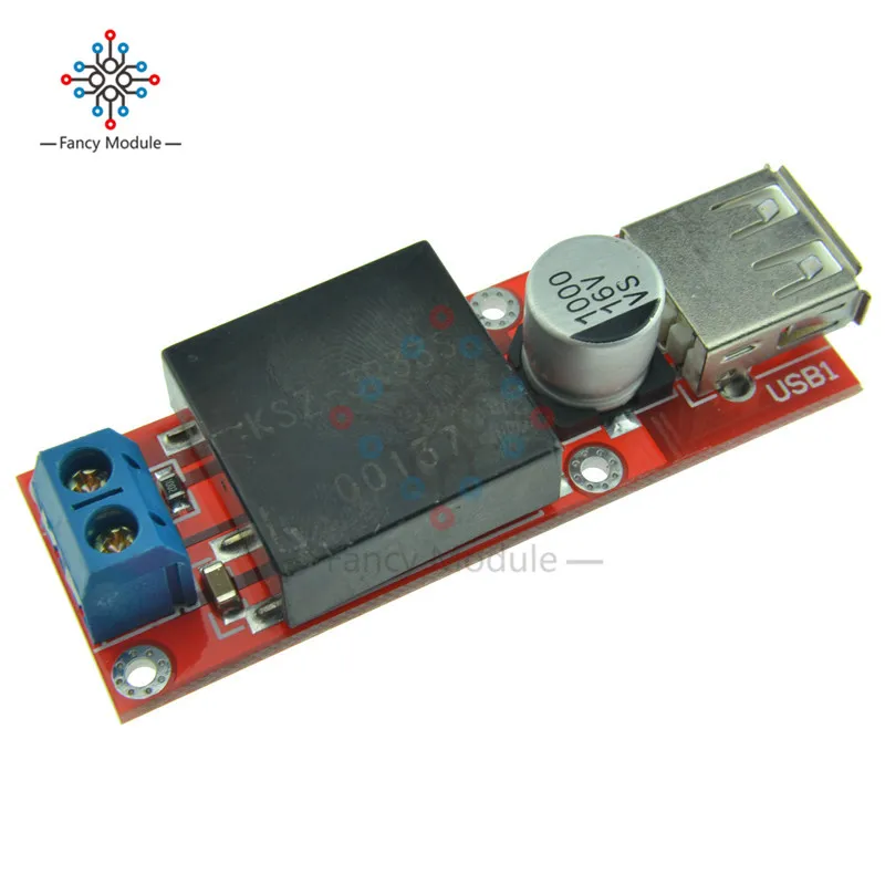 2 pcs KIS3R33S 5V USB DC 7V-24V to 5V 3A Step-Down Buck Module For Phone MP3 MP4