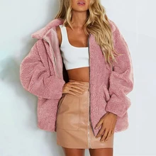 Овечья шерсть искусственный мех пальто для женщин осень зима толстые теплые повседневные Элегантные меховые куртки для улицы пальто Casaco размера плюс 3XL