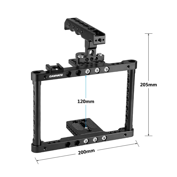 CAMVATE камера клетка комплект полный рамки с верхней сырной ручкой и двойной башмак крепление для 600D 70D 80D C2183