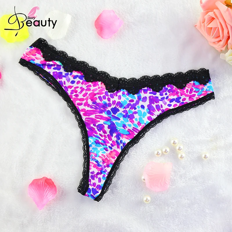 Soft Polyester G string Underwear Women Seamless Panties Lace Tanga Sexy Thongs Low Waist Briefs
