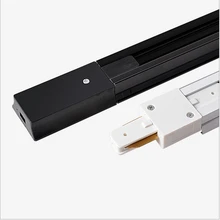 5 шт./лот 1 м 2 линии, Алюминиевый рельс для Светодиодный светильник, 100 см 40 дюймов черный и белый рельс с I, L, T,+ разъемы