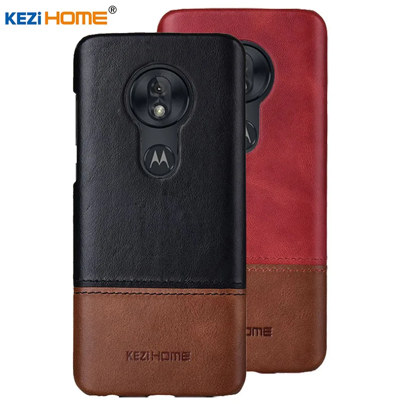 

Case for Motorola Moto G7 /G7 Plus KEZiHOME Luxury Hit Color Genuine Leather Hard Back Cover For G7 Play /G7 Power Phone cases
