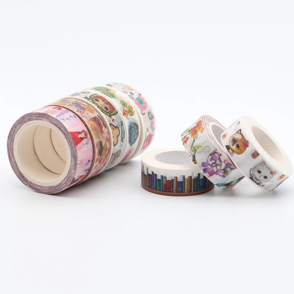 

10m Japanese DIY Washi Adhesive Tape Photo Albums Scrapbooking Kawaii Paper Stickers Masking Tape Kids Gifts School Stationery