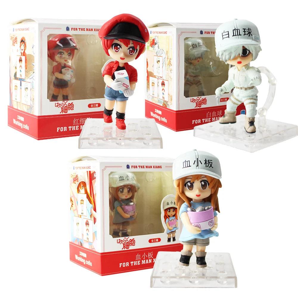 Pletelet Q ver Jouets Figure 9cm Statue Modèle PVC en boîte Anime Cells at Work