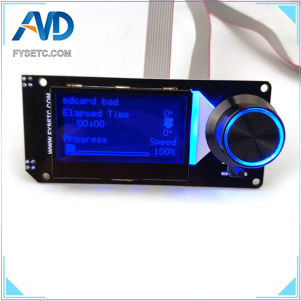 B Тип MINI12864LCD Экран RGB подсветкой Белый Мини 12864 V2.1 Smart Дисплей поддерживает Marlin DIY с SD карты 3D-принтеры Запчасти