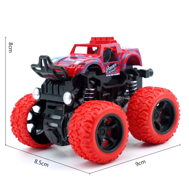 Mini 4Wd Inertia Rotatable Car Toys Friction Power Four-Wheeled Off-Road Vehicle Diecast Model Inertial Car Toy
