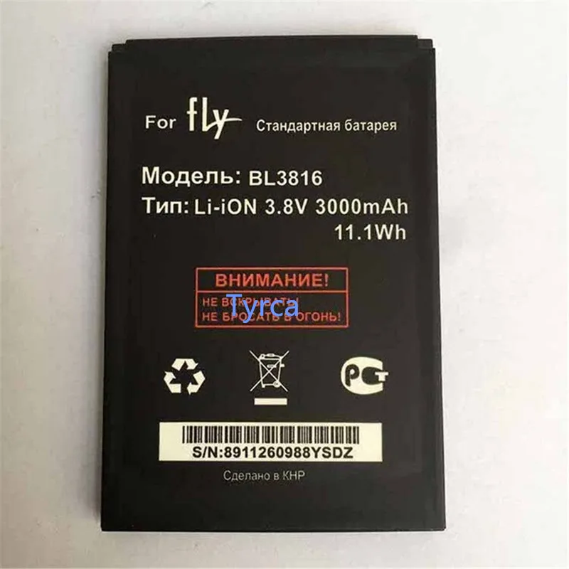 Tyrca 3000mAh Высокое качество 3 8 v BL3816 BL 3816 Аккумулятор для Телефона FLY IQ4504|Аккумуляторы
