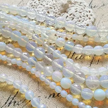 

6-12MM 2Strands/Pack Natural Opal Crystal Quartz Semi-precious Stone Strand Jewelry Beads Accessories