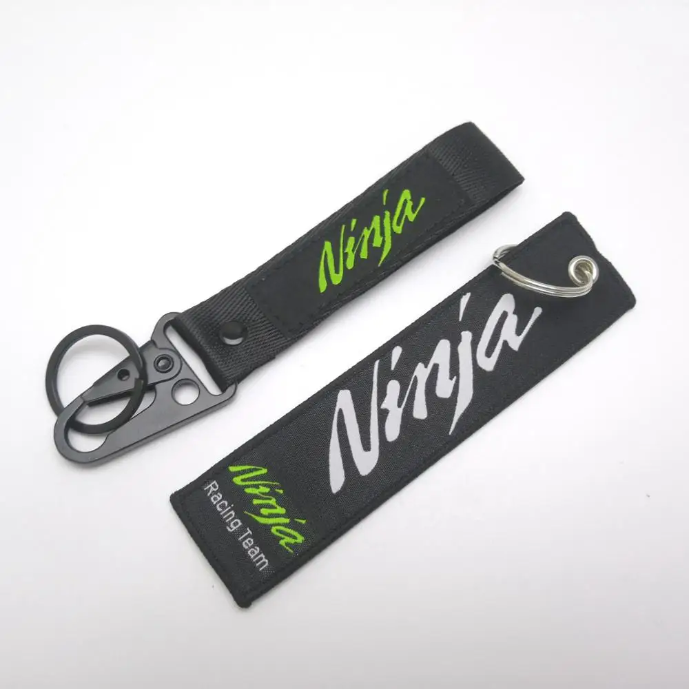 

Motorbike Keychain Embroidery Keyring For Kawasaki NINJA 250 / 300 Motorcycles Scooters Strap Key Chain Key Ring Collection