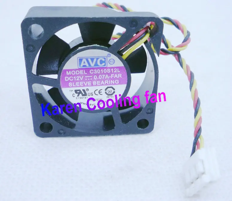 Новый оригинальный 3cm 3010 12V 0.07A C3010S12L 3-проводной охлаждающий вентилятор |