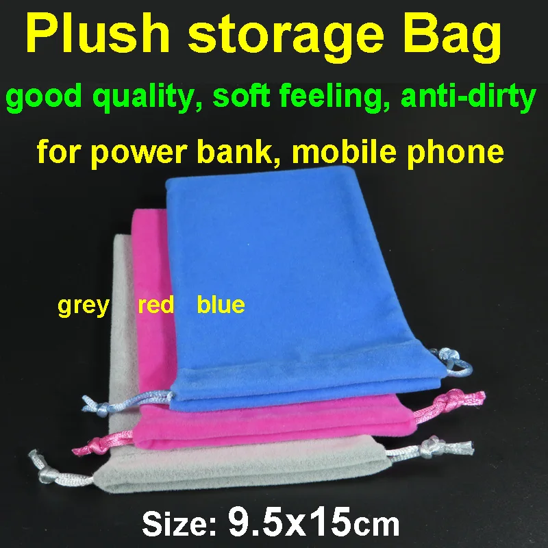 Universal-Flannelette-Sleeve-Velvet-Pouch-bag-for-xiaomi-power-bank-10x15cm