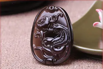 

2016 new natural light ice crystal spot genuine twelve zodiac Snake Pendant of men and women