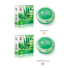 New Moisturizing Whitening Smooth Foundation Pressed Powder Makeup Concealer Pores Cover Brighten Face Powder 99% Aloe Vera