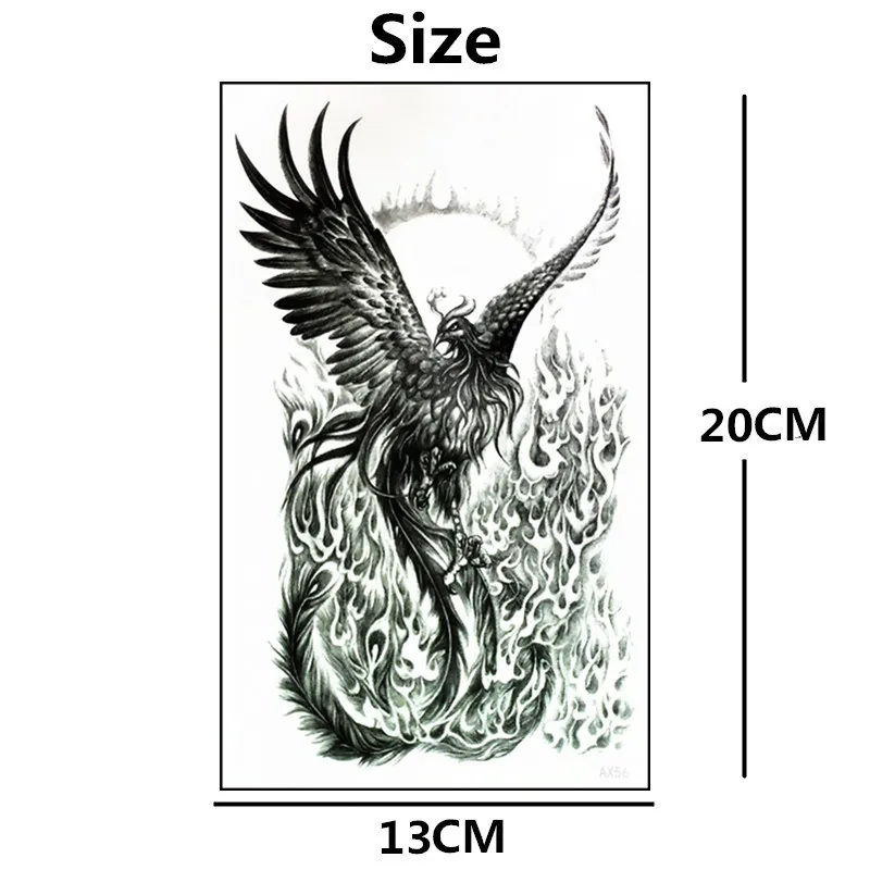 Y-XLWN, рисунок Феникса, мужская, сделай сам, боди-арт, тату, яркая временная татуировка, наклейка Ms., водостойкая, дизайнерская татуировка