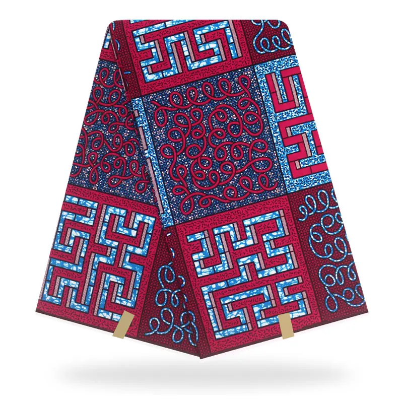 Новое прибытие высокого качества восковой хлопок голландский Африканский вощеная ткань хлопок дизайн восковой ткани для вечерние платья H180424 - Цвет: 12