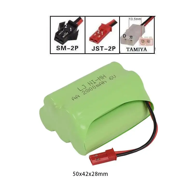 6v 2800mah T Style High capacity AA NI MH rechargeable Battery for electric toys/RC car/RC truck