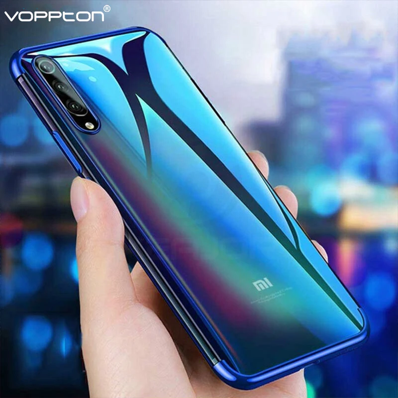 

For Xiaomi mi 9 se Case mi 9 global Transparent Case Plating Soft TPU Silicone Clear Back Cover For Xiaomi mi 9 mi9 mi9se MI 8