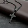Colliers d'été d'amour pour hommes et femmes, pendentifs en acier inoxydable, de couleur noire, chaîne à maillons, 24 pouces, chaîne de prière, pour hommes et femmes ► Photo 1/6