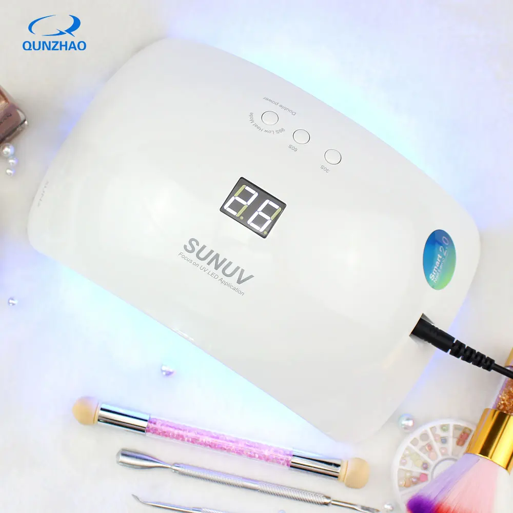 Newest SUN8 UV LED Nail Lamp Smart 48W Nails Gel Dryer Nail Polish Art Tools Double Speed Curing Lamp for Fingernail Toenail Gel