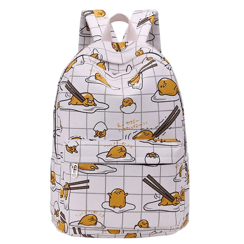 Hottest Lazy Egg Printed Kids Backpacks Cartoon Yellow Gudetama Lazy Egg School Bags B H
