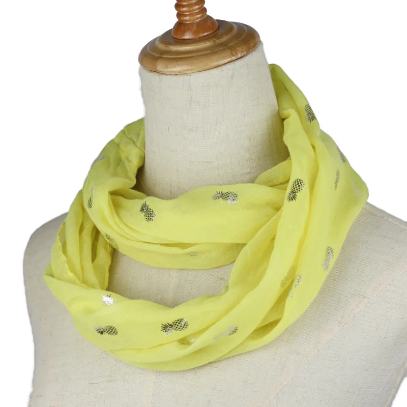 Блестящая бронзовая шаль шарф Snood Foulard мягкая женская на весну лето Осень