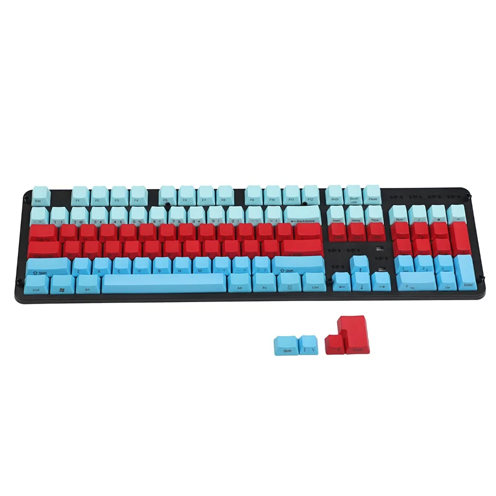 YMDK синий белый красный смешанный 104 87 61 с боковой печатью толстый PBT OEM профиль