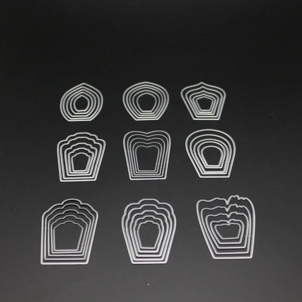  Hemere 107x154mm Creative Assemble Flower Frame Metal Cutting Dies Stencil Scrapbooking Decor DIY I - 32860031958