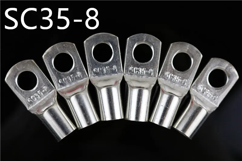 

SC35-8 Bolt Hole Tinned Copper Cable lugs Battery Terminals 35mm wire