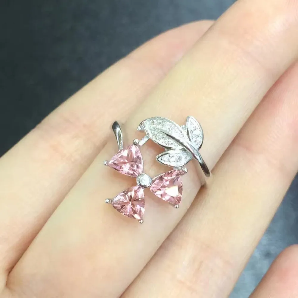 

2017 Qi Xuan_Fashion Jewelry_Tourmaline Stone Elegant Woman Rings_S925 Solid Sliver Fashion Rings_Manufacturer Directly Sales