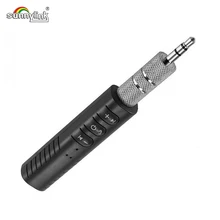 Мини беспроводной Bluetooth приемник для автомобильного аудио, 3,5 мм разъем Bluetooth аудио приемник Встроенный аккумулятор и Громкая связь для наушников