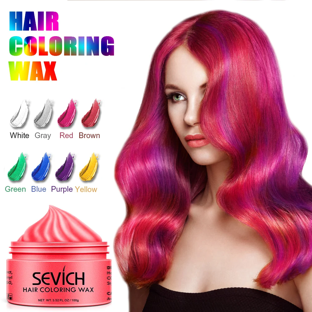 

8 Fashion colorful Hair Dye Cream A Time Styling DIY Color Disposable Hair Wax Temporary Hair Dye Mud Grandma gray Purple TSLM1