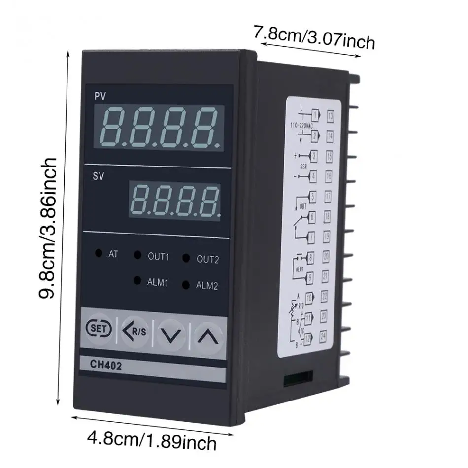 CH402 AC85-264V Высокая точность смарт PID контроллер температуры Термостат реле TC/RTD вход ассортимент