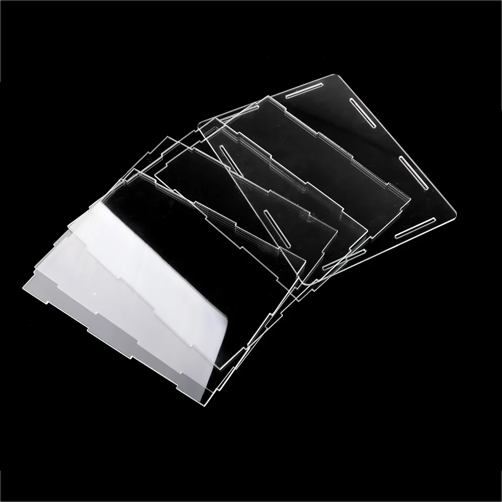 2pcs Clear Acrylic Display Box Case Model Display Dustproof 13.5x10x13cm