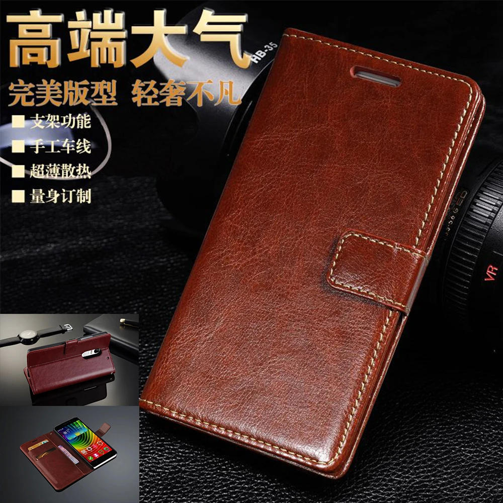 

1Pcs Glass Screen Protector+Luxury Flip PU Wallet Leather Case For Lenovo Vibe X3 X 3 X3a40 X3c50 X3c70 With Card Holder