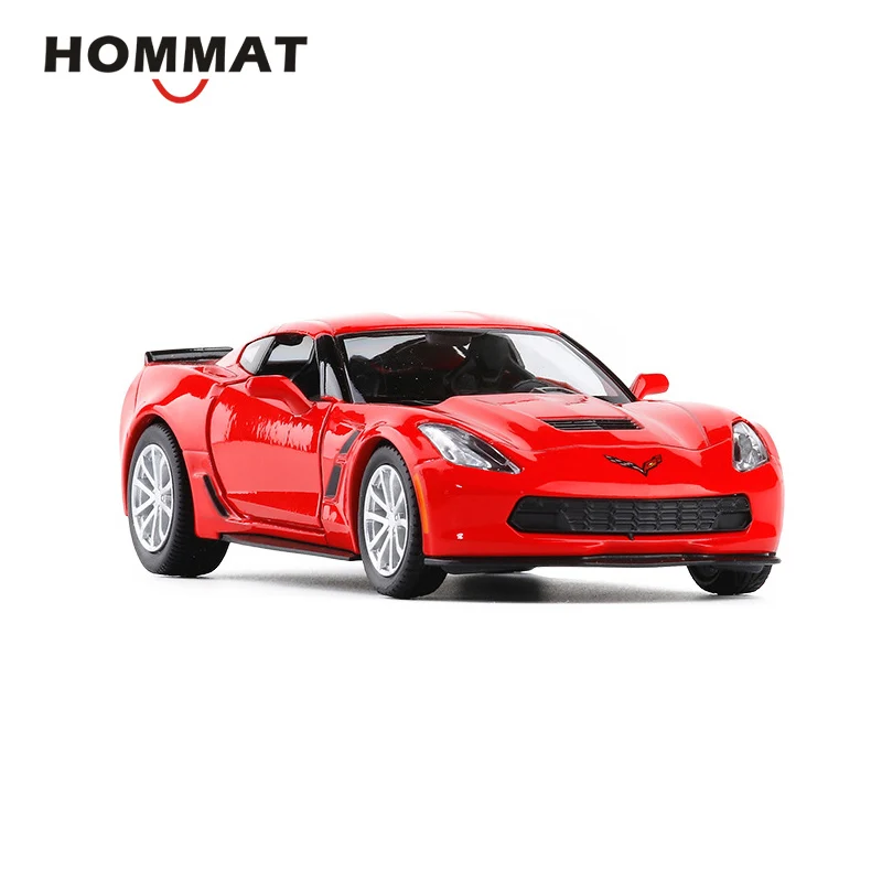 HOMMAT Моделирование 1:36 Масштаб Chevrolet Corvette C7 Модель Автомобиля Игрушка С|Наземный