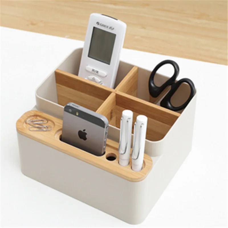 

Multi-function Desktop Storage Box Detachable Partition Coffee Table Remote Control Cosmetics Stationery Organization