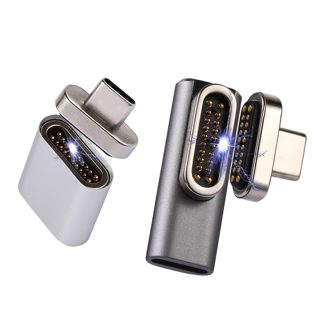 

1PC 20 Pins Magnetic USB C Adapter Type C Connector PD 100W Quick Charge For MacBook Pro Pixel For Samsung S10 For Huawei