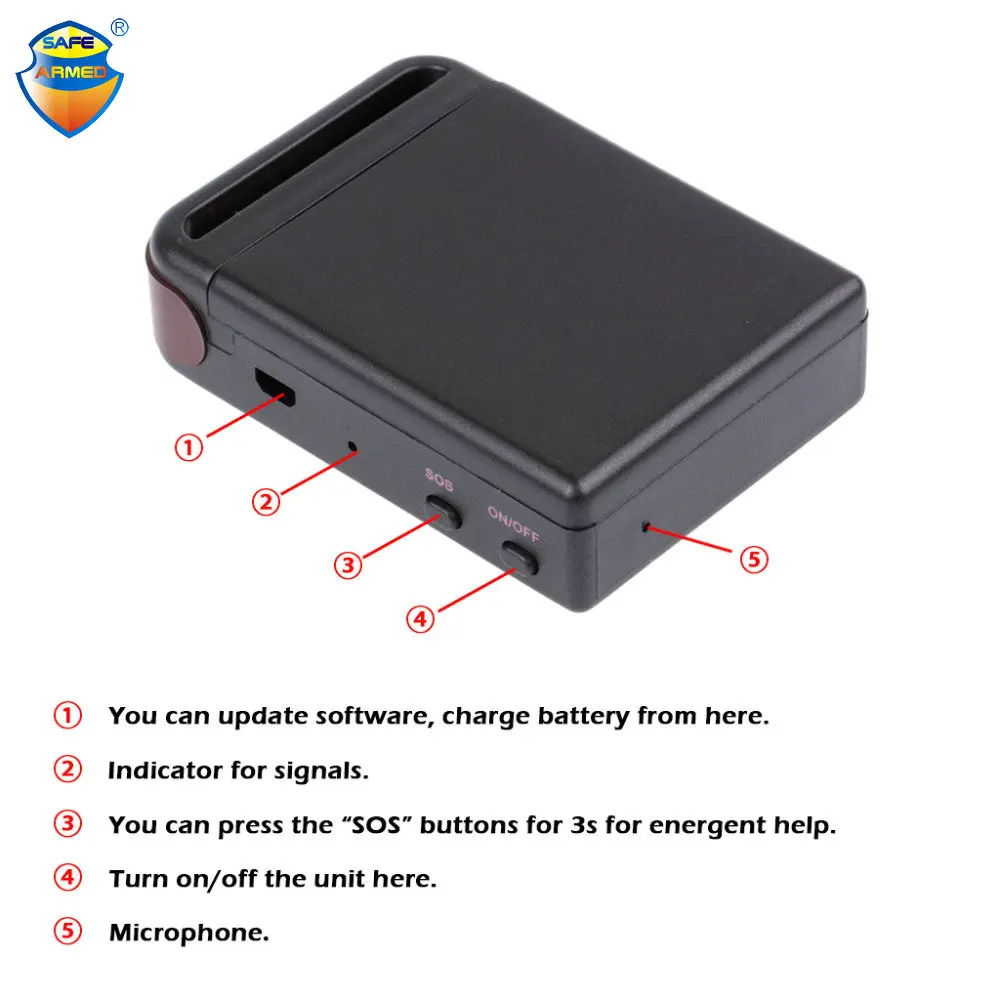 Vehicle GSM TK102B Car Mini Realtime Online GSM GPRS Tracking Device Locator GPS Tracker TK 102 for Kids Cars PetGPS Locator
