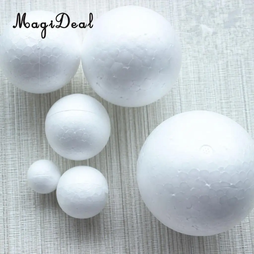 1 Piece Round Solid Polystyrene Styrofoam Foam Ball for Wedding Craft 150-250 mm DIY Christmas Party Decoration