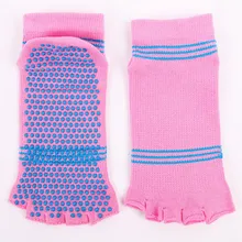 Высокое качество, 1 пара, женские спортивные носки для йоги, с половинным носком, Нескользящие, хлопковые, теплые носки для тренировки для мужчин