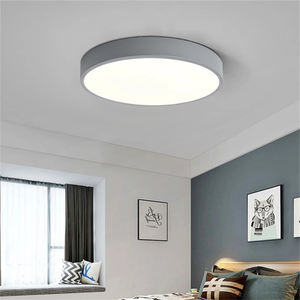 

3 Color Changing LED Flush Mount Ceiling Lights AC 85-265V Dia.9" Ultra Thin 12W 18W 24W 36W 48W White Surface Mounted