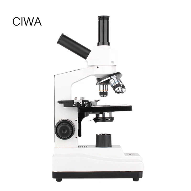 CIWA Профессиональный 1600X биологический микроскоп бинокулярный бинокль HD исследовательский обучающий светодиодный монокулярный HD микроскоп с подсветкой