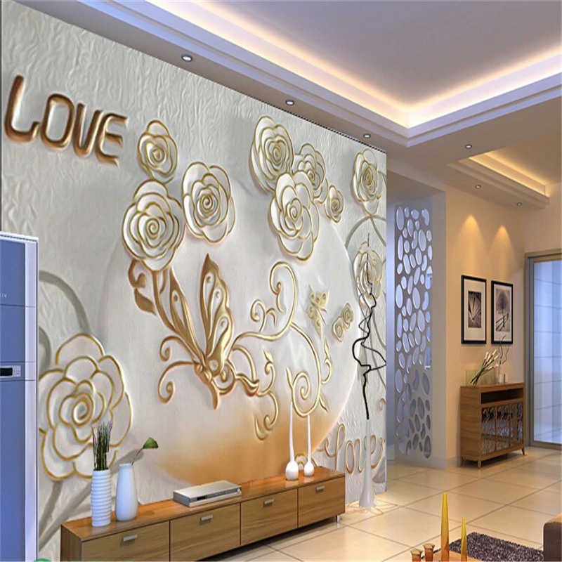 Custom 3d photo wallpaper European romantic bedroom video wall backdrop wallpaper embossed 3d wallpaper for walls contact paper