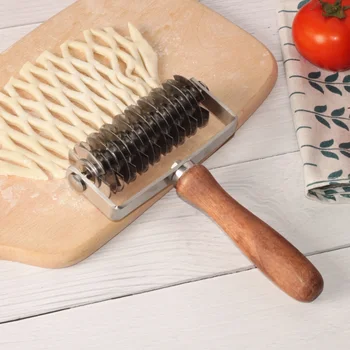 

Baking Tool Pizza Pastry Lattice Wheel Roller Cutter Bakeware Embossing Dough Kitchen Tool For Drop Ship