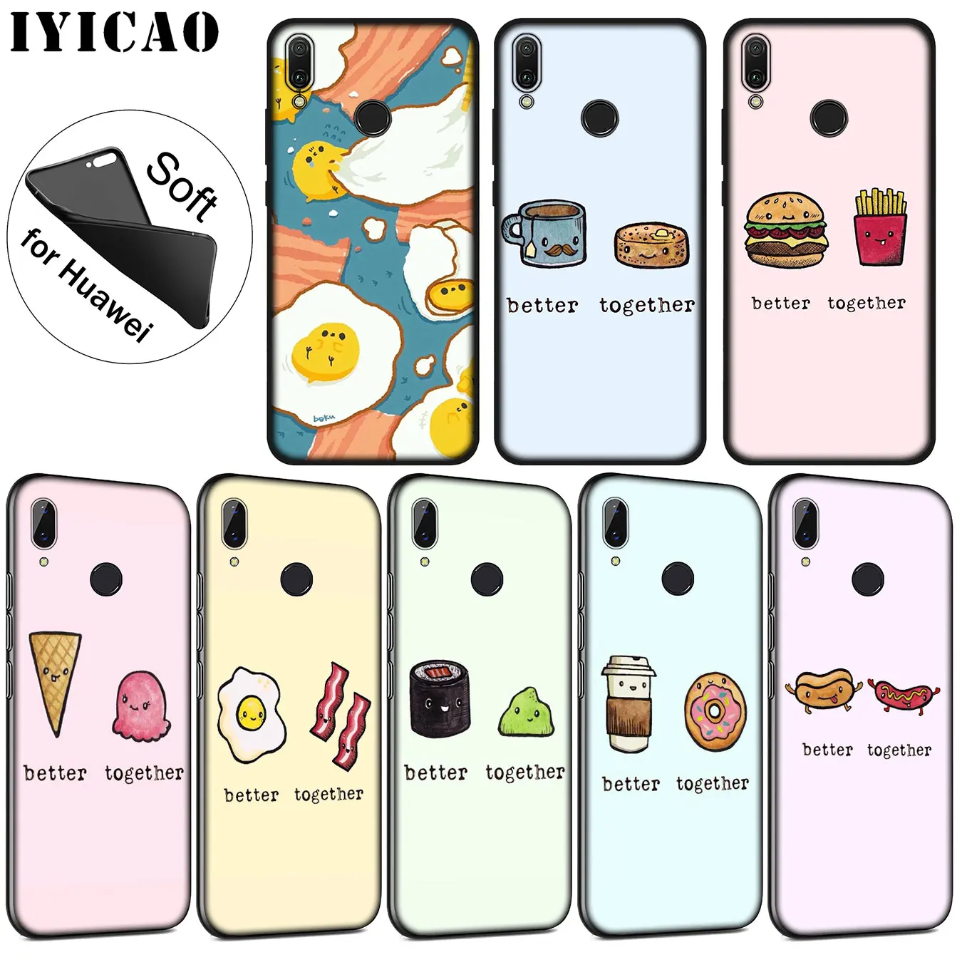 IYICAO I love chips salsa better together Soft Silicone Case for Huawei P30 P20 Pro P10 P9 P8 Lite Mini 2017 2016 P smart Z 2019 IYICAO I love chips salsa better together Soft Silicone Case for Huawei P30 P20 Pro P10 P9 P8 Lite Mini 2017 2016 P smart Z 2019
