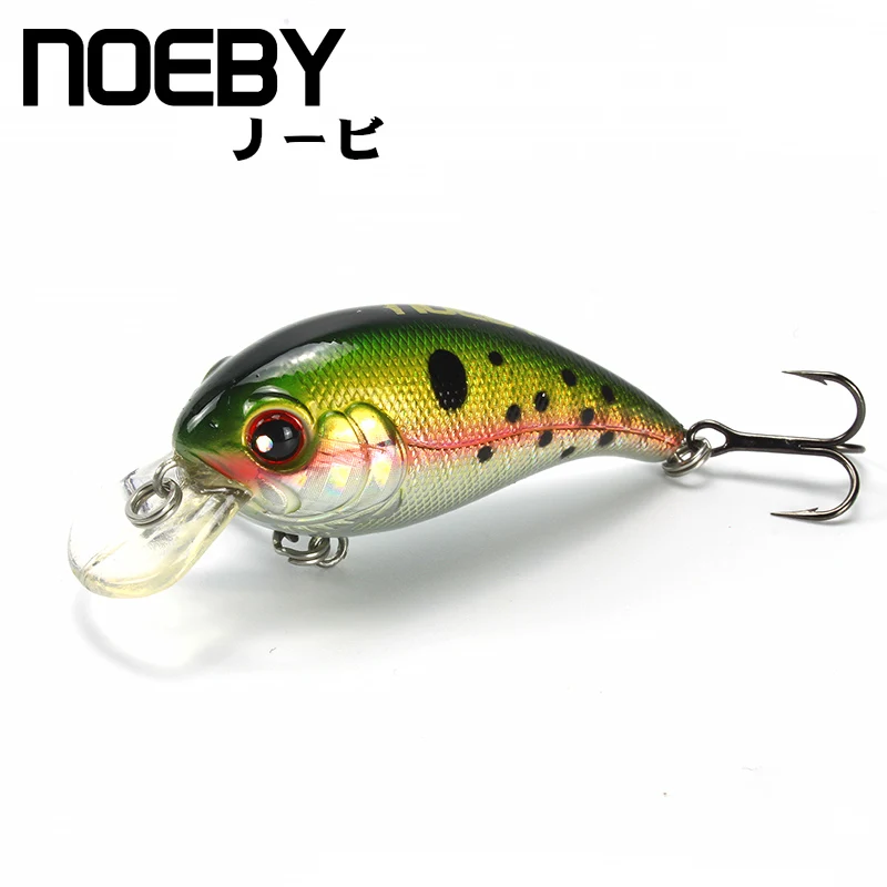

NOEBY 1 Pcs Fishing Lure 45mm/5g 0-0.8m Floating Super Crankbait Lures Fishing Bait VMC Treble Hooks Colorful 3D Eyes NBL 9073