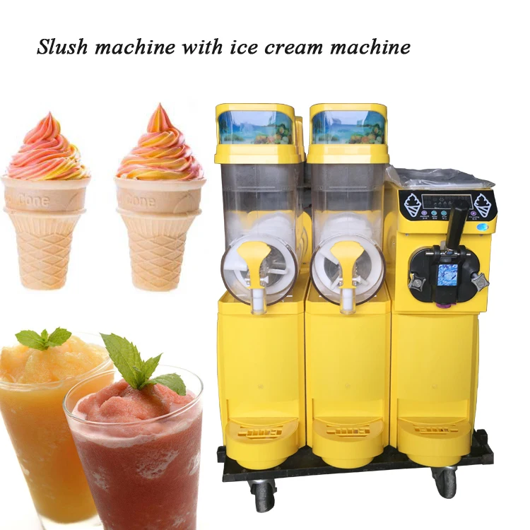 30L slush ice cream machine double tank soft ice cream making machine
